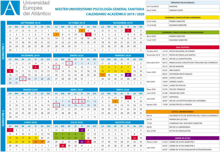 Calendario Académico Y Horarios